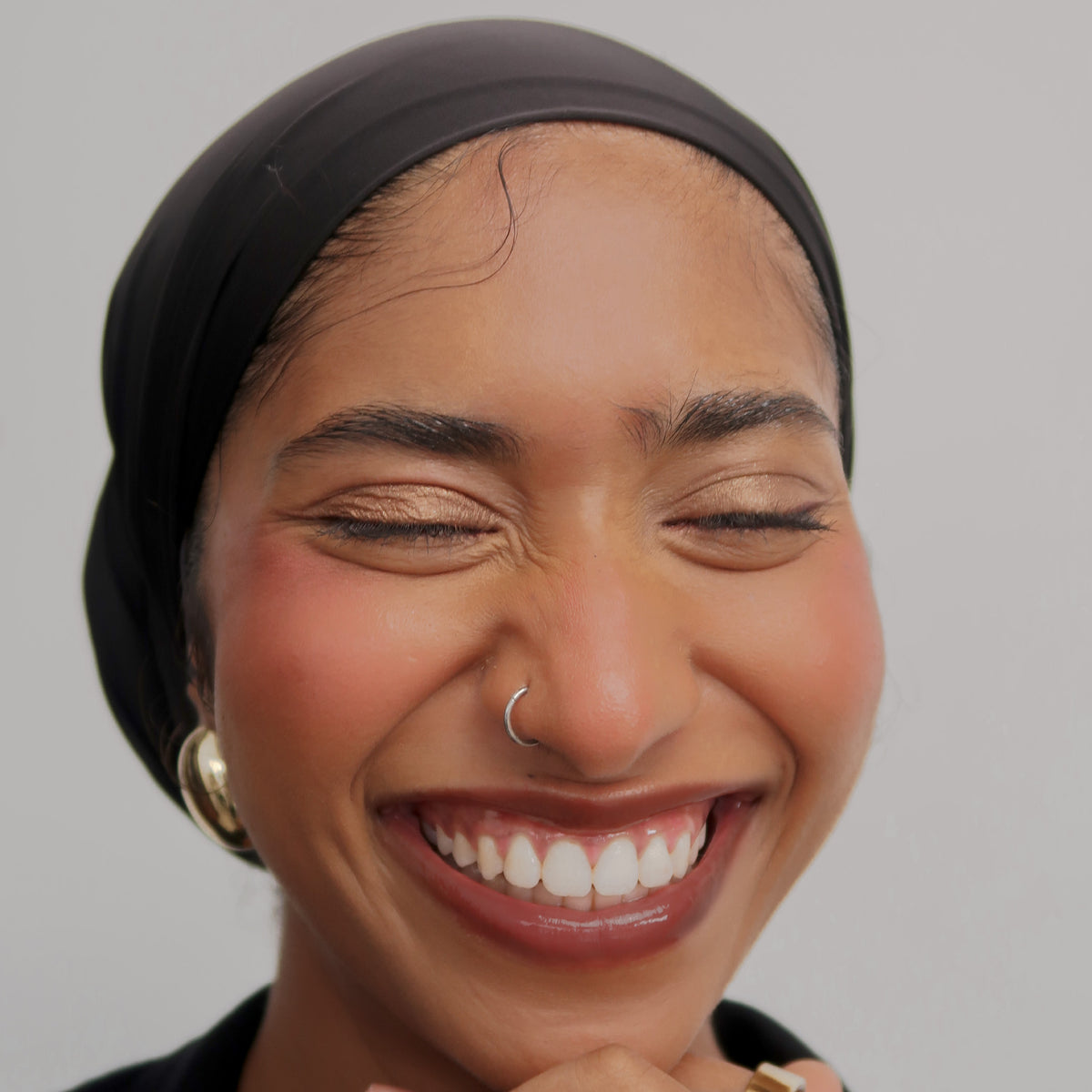 Peptide Glo Lip Oil in Coffee Run worn on model (1 of 4)